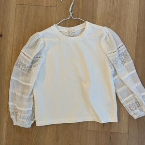 NWT Girls Chelsea & Violet White Lace Top